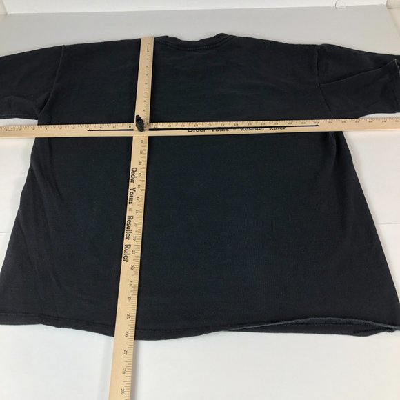 Vintage 1990s Kool Cigarette Shirt Men Large Black Promo Short Sleeve Distressed - Picture 7 of 9